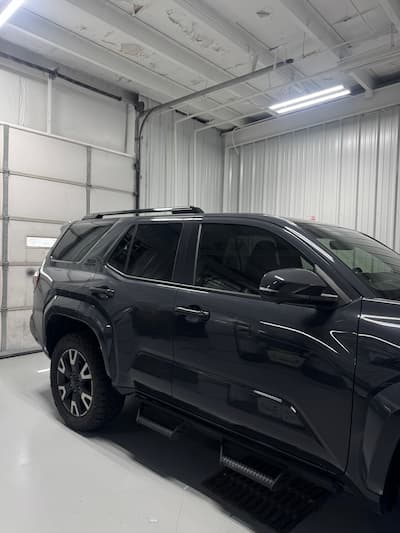 Sedan with tinted windows