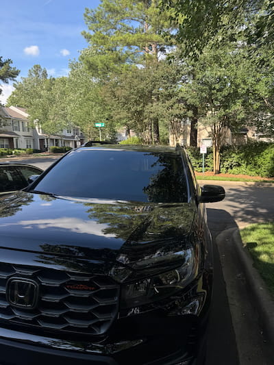 SUV with tinted windows